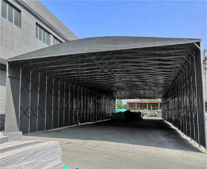 蘇州活動推拉雨棚戶外推拉棚（péng）大型移動伸縮蓬